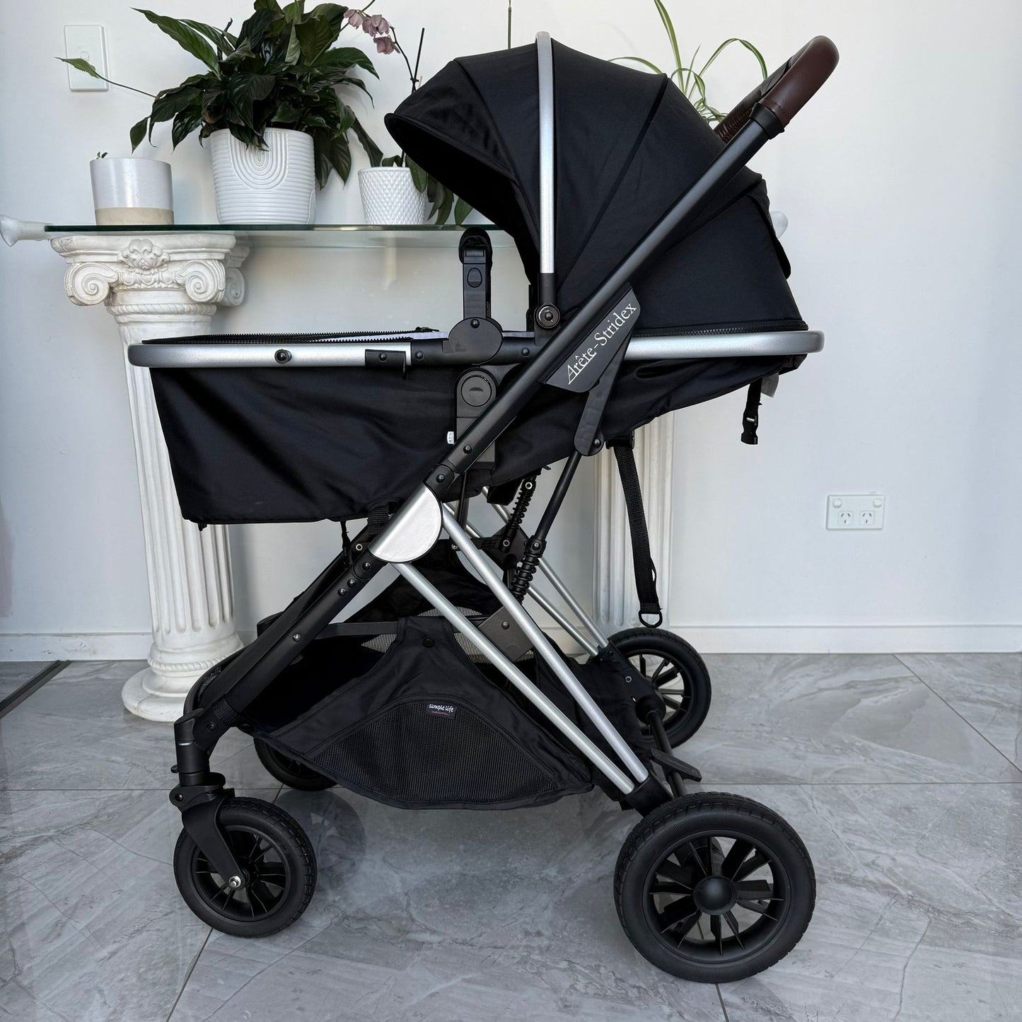Stridex 3-in-1 Baby Stroller Travel System – with Crown Capsule & Base