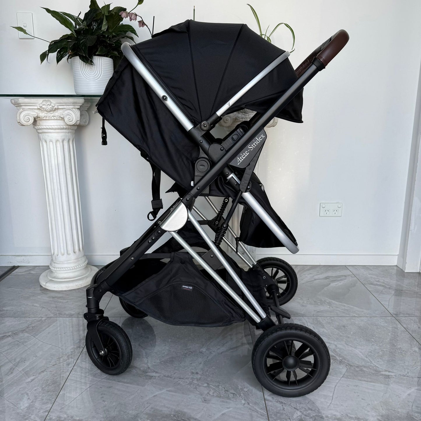 Stridex 3-in-1 Baby Stroller Travel System – with Crown Capsule & Base