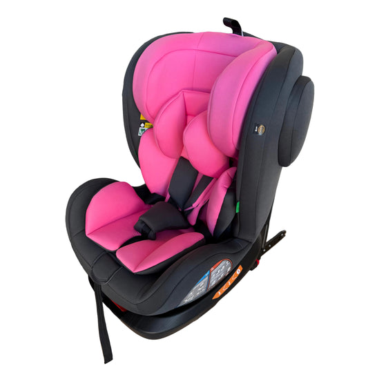 Arête Orbit 360 rotating car seat in pink, R129 ISOFIX