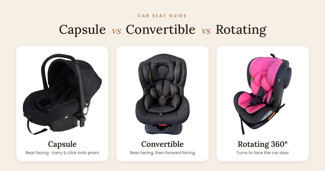 Capsule vs Convertible vs Rotating Car Seat: Which One Does Your Baby Need?