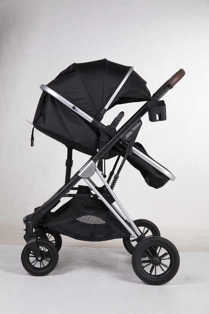 Arête Stridex 3-in-1 travel system in black with capsule