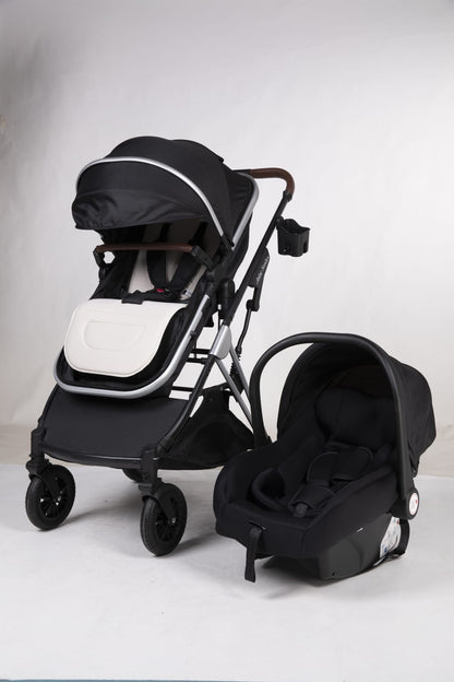 Arête Stridex 3-in-1 travel system in black with capsule