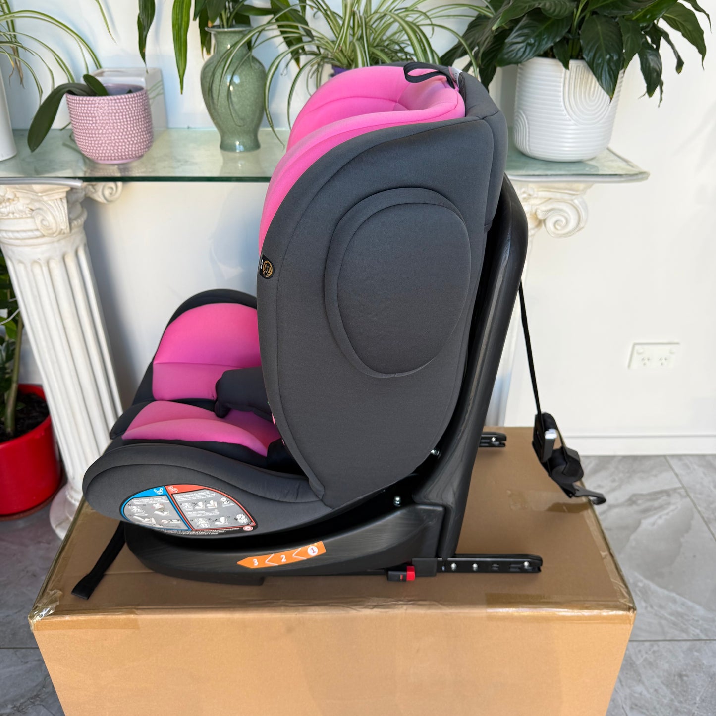 The Orbit Pink - I-Size 360 Rotational Baby Car Seat - Newborn to 12 Years Old