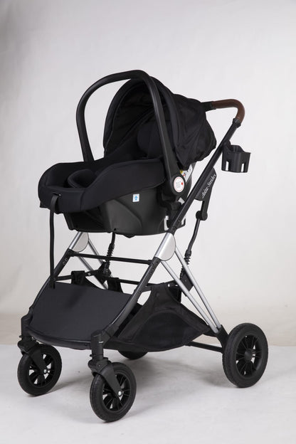 Arête Stridex 3-in-1 travel system in black with capsule