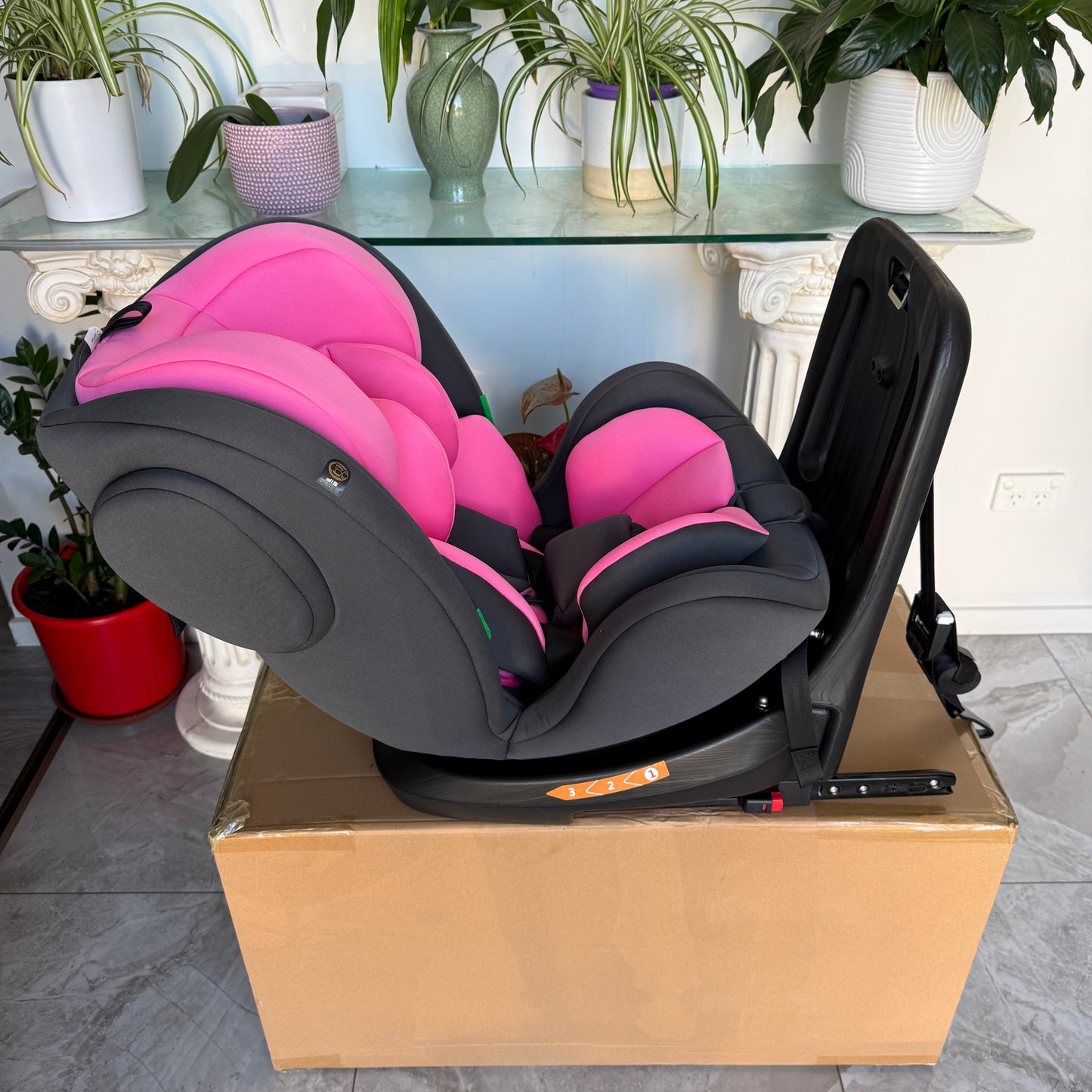 The Orbit Pink - I-Size 360 Rotational Baby Car Seat - Newborn to 12 Years Old