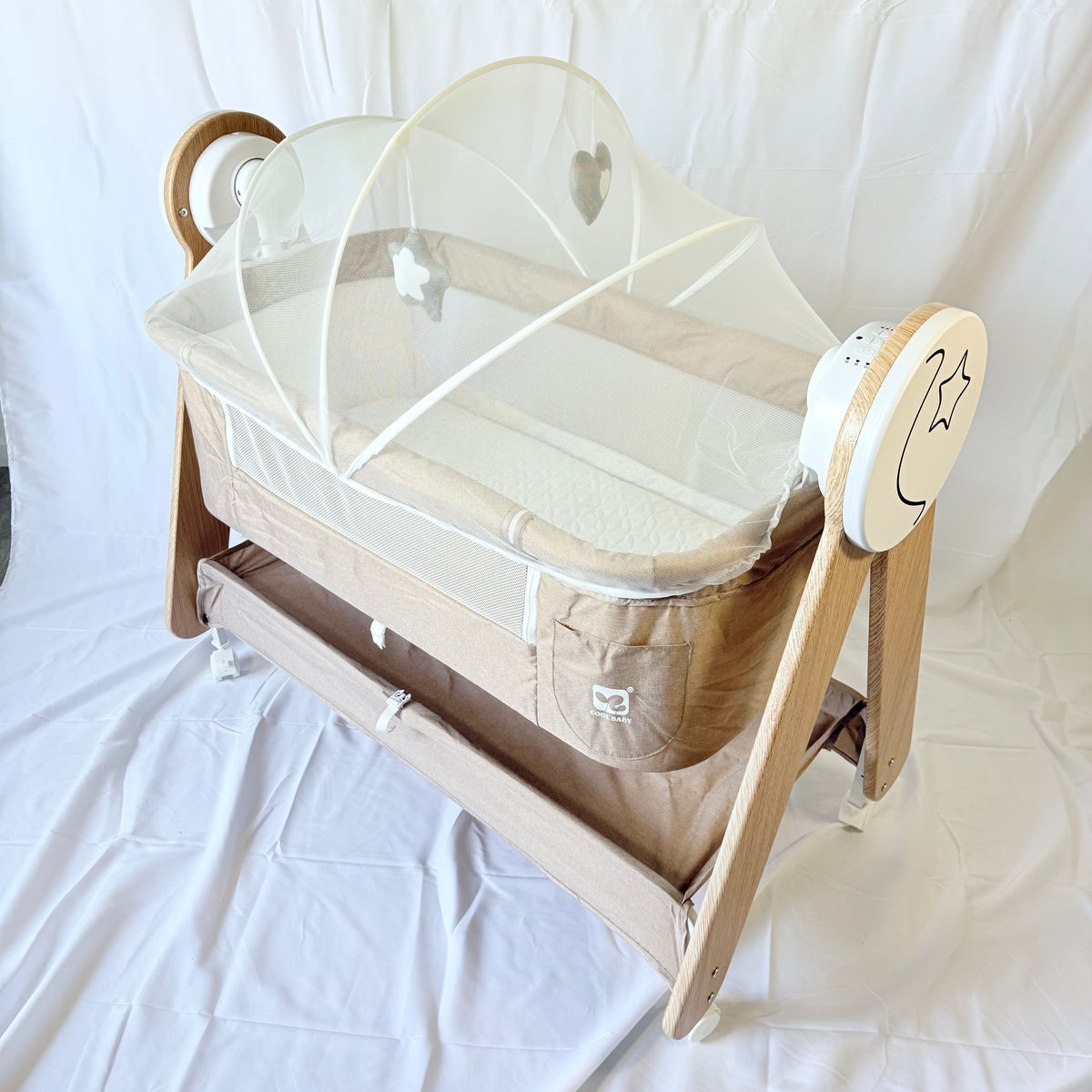 Arête Electric Rocking Cosleeper Bassinet — Beige