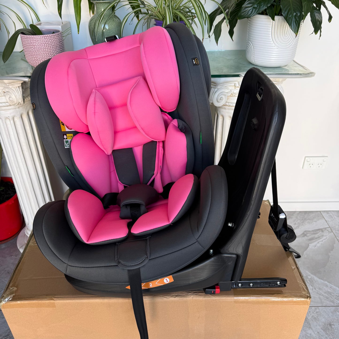 The Orbit Pink - I-Size 360 Rotational Baby Car Seat - Newborn to 12 Years Old