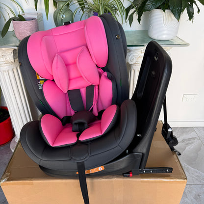 The Orbit Pink - I-Size 360 Rotational Baby Car Seat - Newborn to 12 Years Old