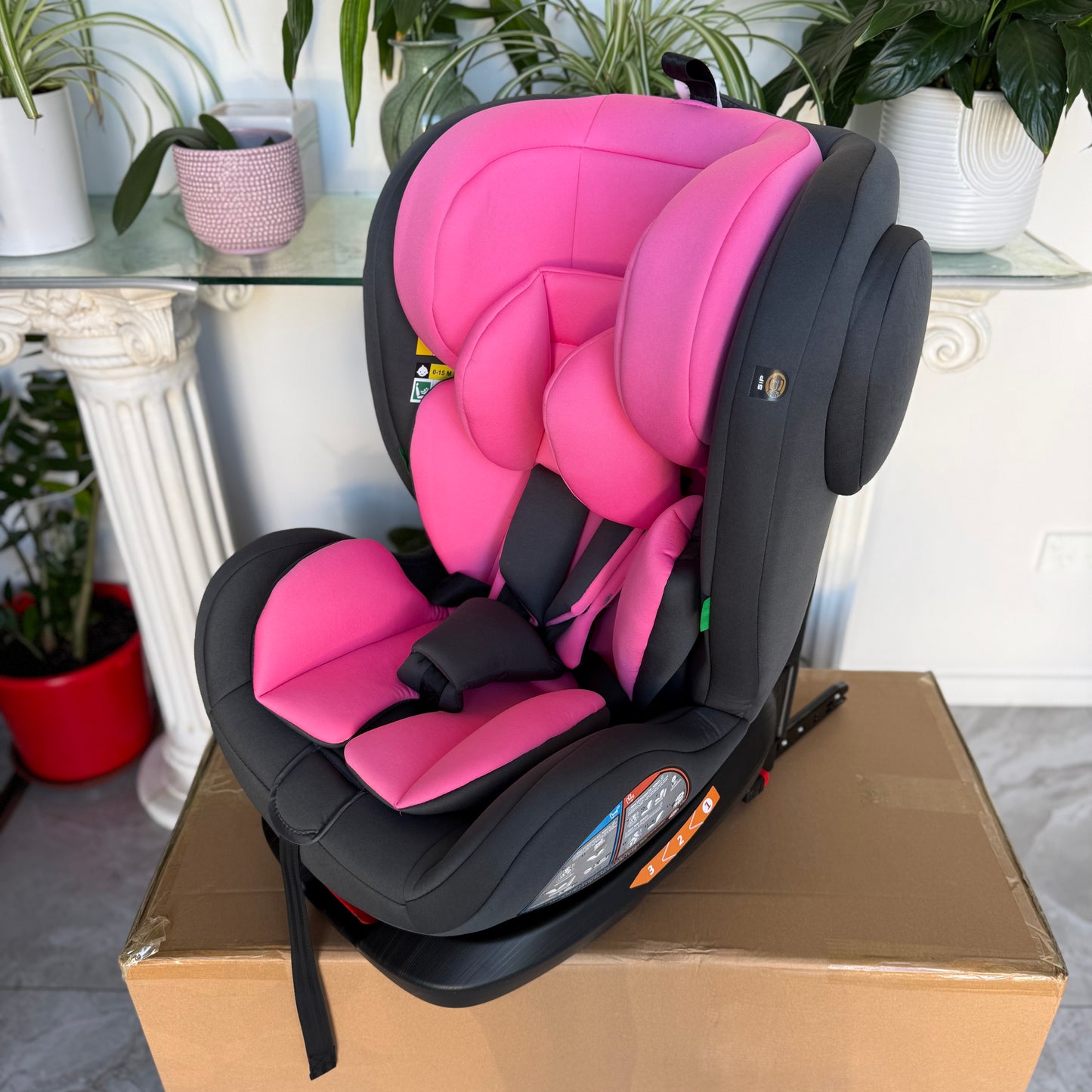 The Orbit Pink - I-Size 360 Rotational Baby Car Seat - Newborn to 12 Years Old